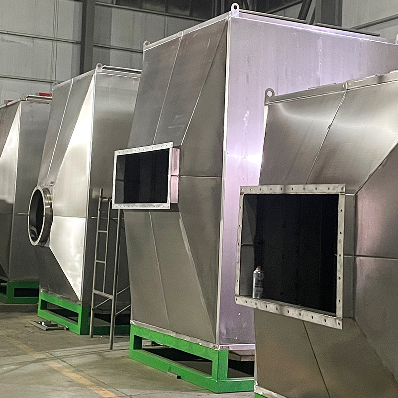 Felültöltős és oldalsó ürítő szerkezet 304 rozsdamentes acél aktív szén adszorpciós doboz