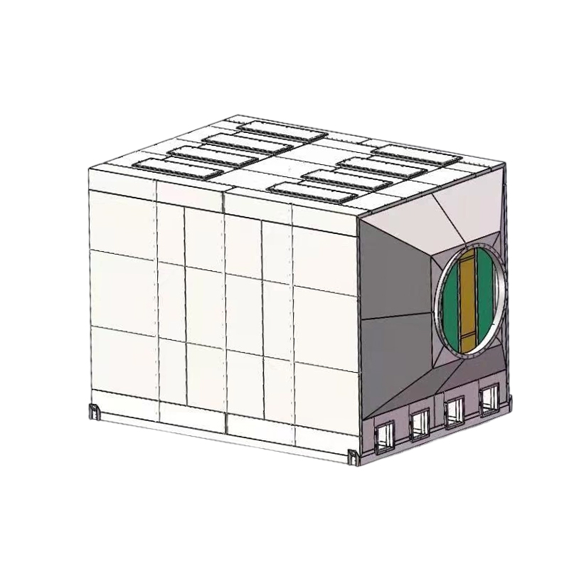 Felültöltős és oldalsó ürítő szerkezet 304 rozsdamentes acél aktív szén adszorpciós doboz