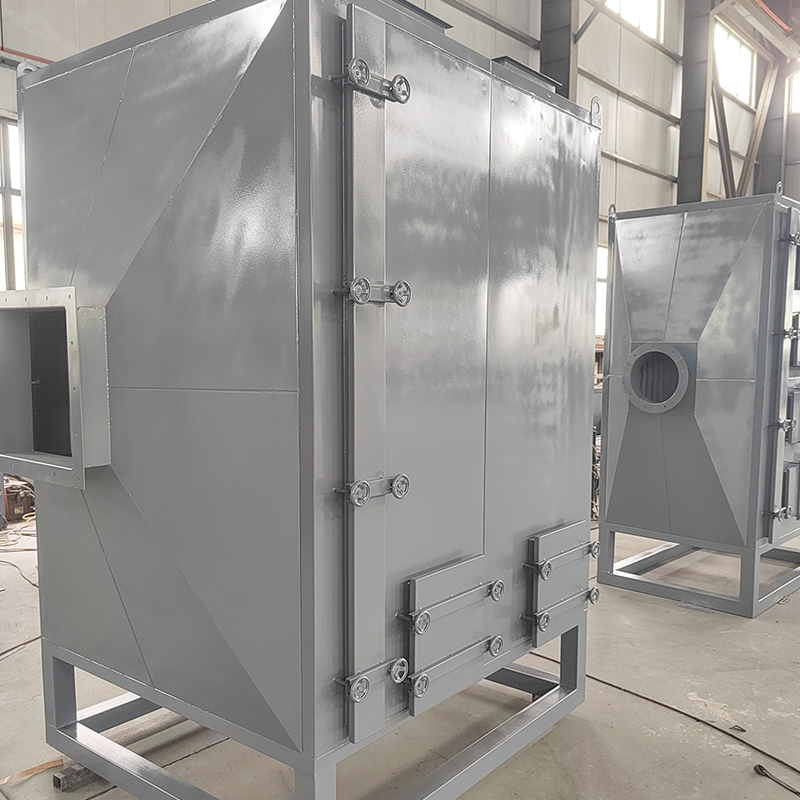 Felülről és alsó oldalról tölthető szénacél aktívszén adszorpciós doboz